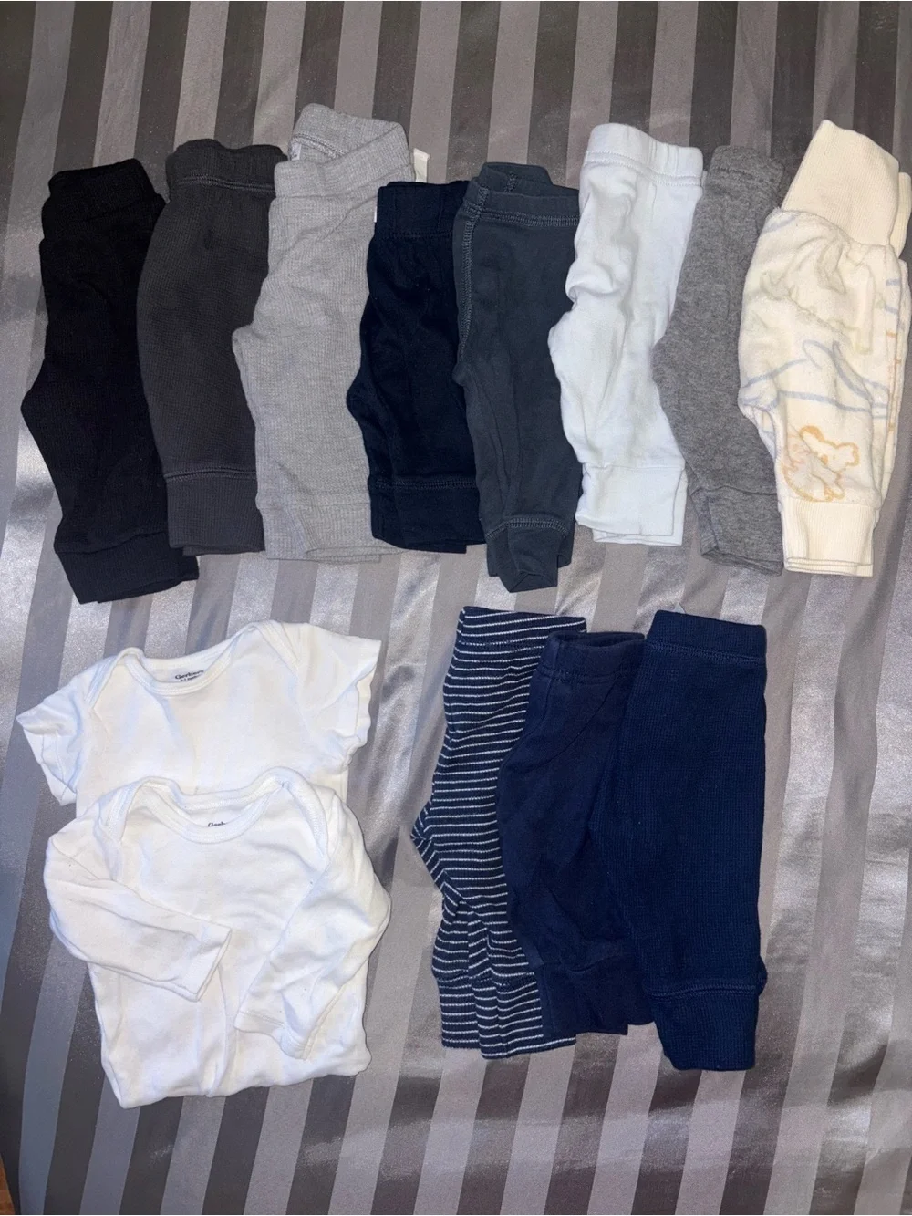 Carter's Bundle of Navy, Black, Gray, White & Cream Kids Bottoms